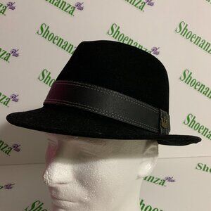 Vintage Goorin Bros. Fedora Hat The Man Who Knows WPL 5923 100% Wool Black Large